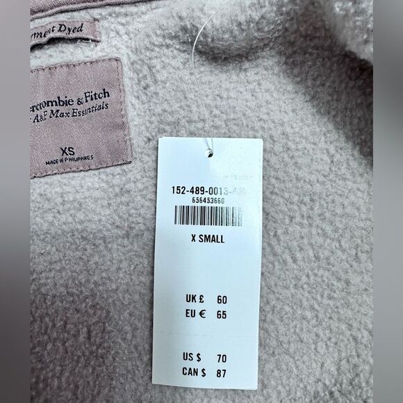 ABERCROMBIE‎ & FITCH Essential Ribbed Sunday Hooded Full Zip, Size XSMALL - Picture 14 of 14